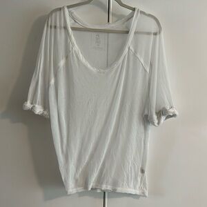 FREE PEOPLE WE THE FREE white sheer top